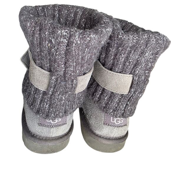 UGG Australia 1006013 Cambridge Knit Suede Boots Gray Womens Size 8 - Picture 2 of 7